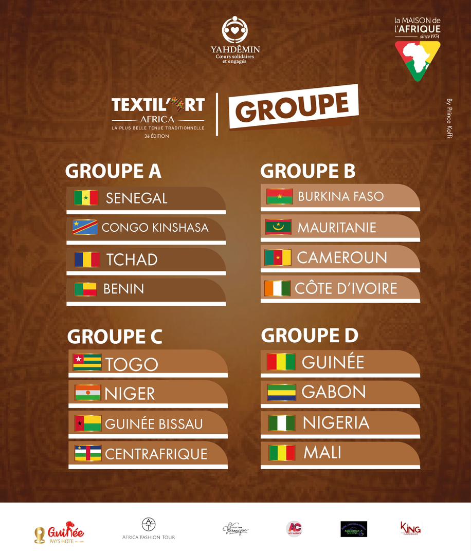 Les 4 groupes du concours Textil'Art Africa