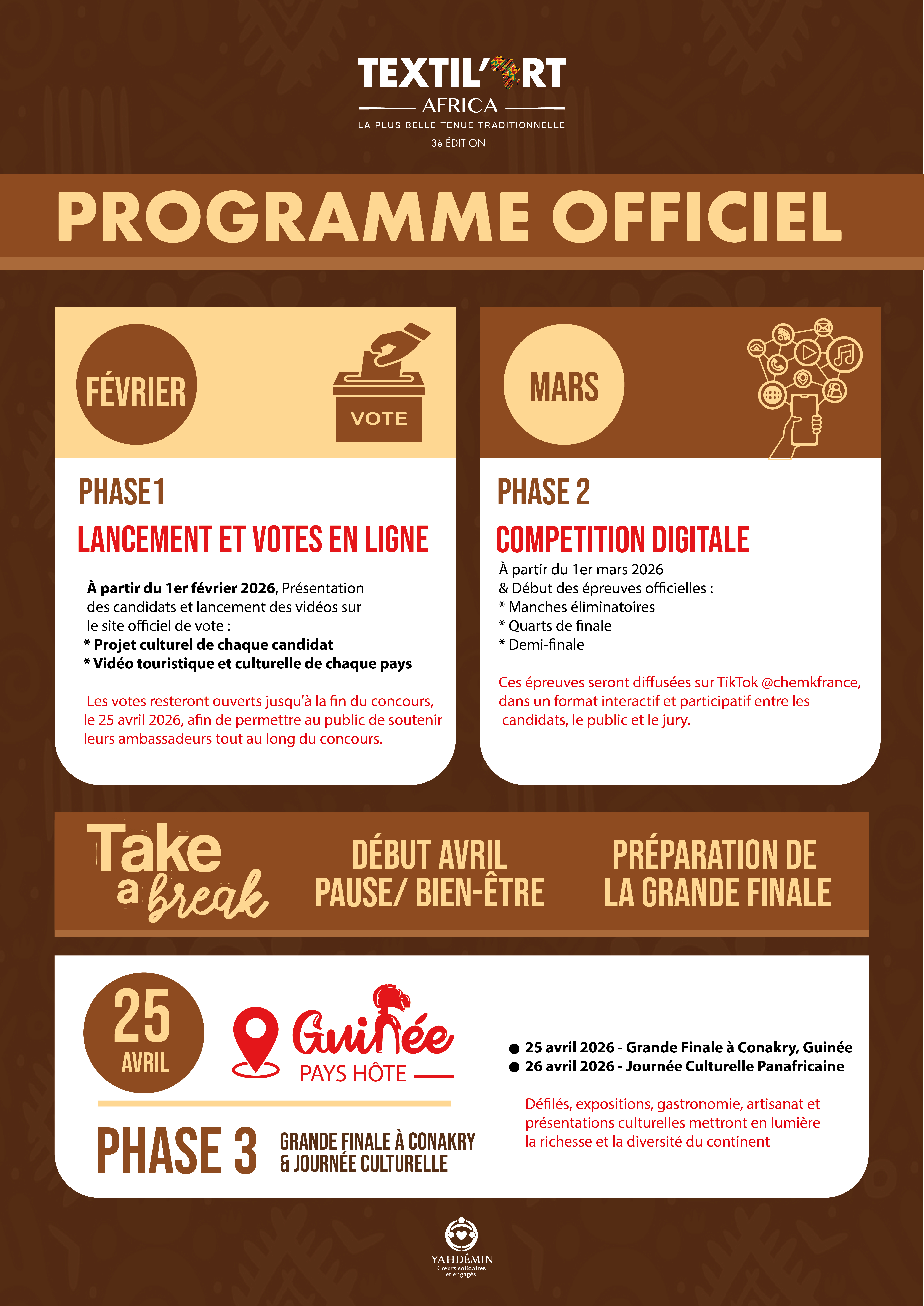 Programme officiel du concours Textil'Art Africa
